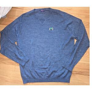 Johnnie-O 100% cotton mens sweater w/ eagle sz XXL blue